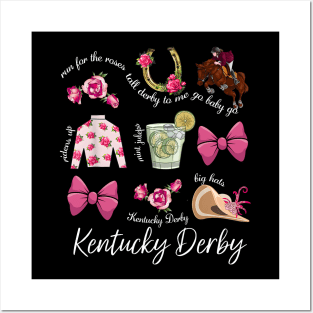 Pink Coquette Bow Derby Day Horse Racing 2024 Derby Posters and Art